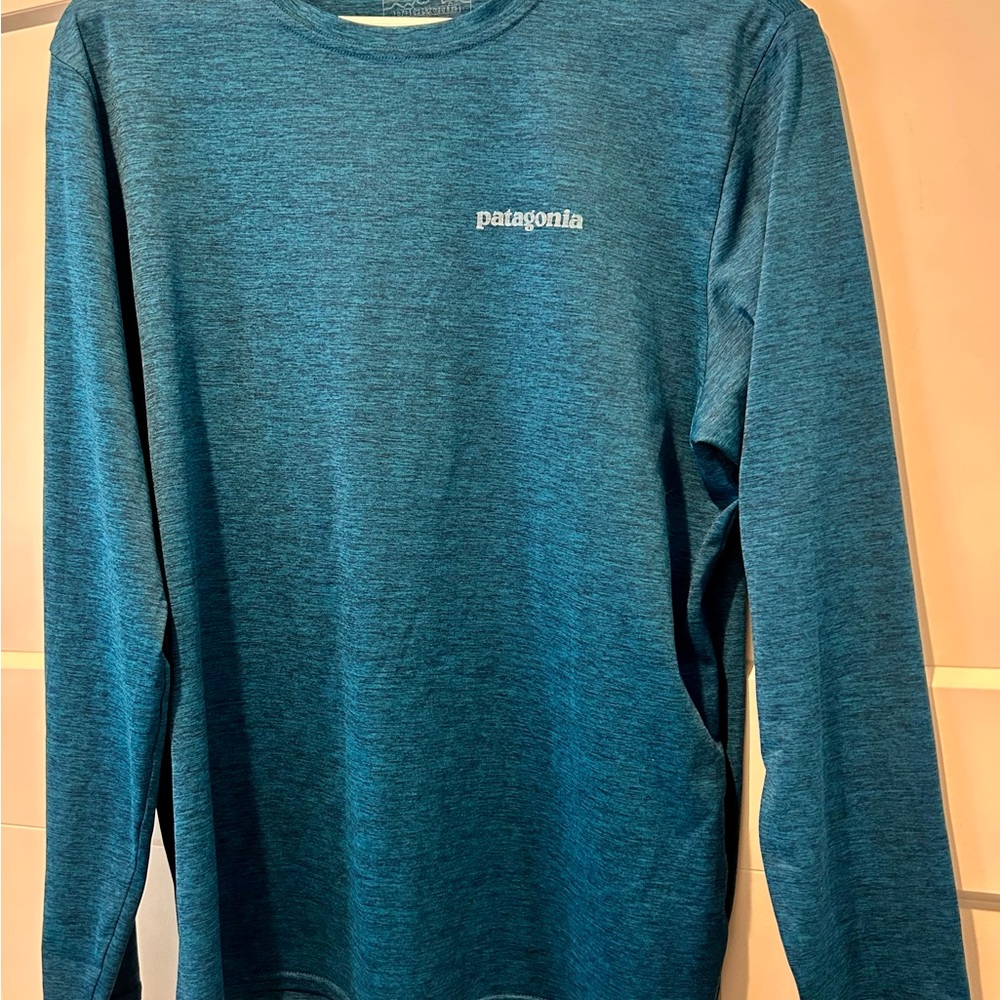 Patagonia Men's Long Sleeve Tee - Teal Blue
